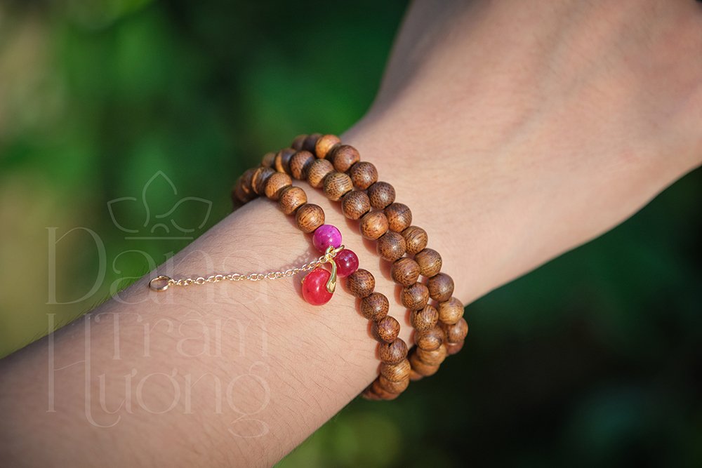 Vòng tay trầm hương 6li tốc vườn - An Ngọc Hương 